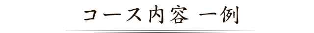 コース内容 一例